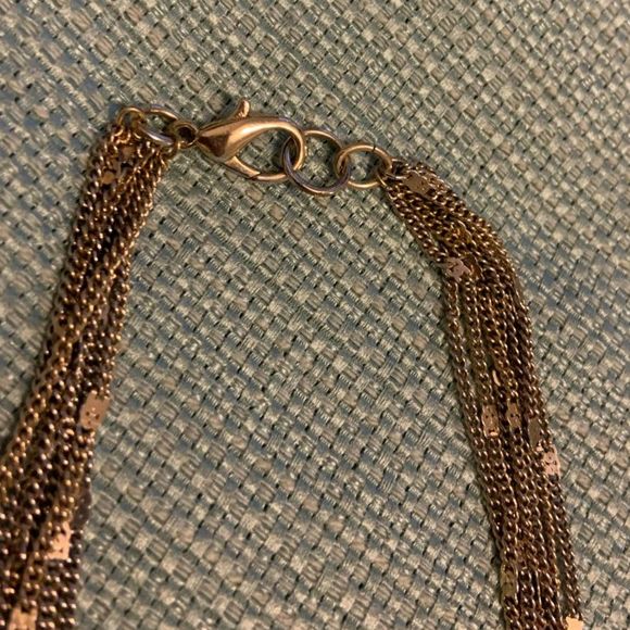 Long Gold Toned Knotted Necklace 21" Long - Picture 3 of 7